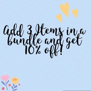 🛍Add 3 items in a bundle and receive 10% OFF! 🛍